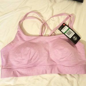 NWT PINK UA Double Strap Eclipse Sports Bra LARGE